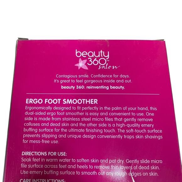 NEW Ergo Foot Smoother for Smoothing and Buffing Skin by Beauty 360 Pedicure - Picture 4 of 6